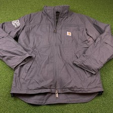 Carhartt Mens Gray Removable Hood Outdoor Work Full Swing Cryder Jacket Sz M