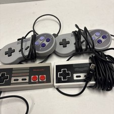 4 Official NES & SNES Mini Classic Edition OEM CLV-202 Controller Super Nintendo