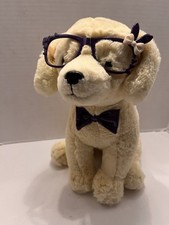 FAO Schwarz Labrador With Purple Sunglasses Bow Tie 12" Stuffed Animal Dog