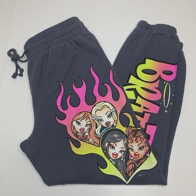 BRATZ Sweatpants Gray Drawstring Retro MGA Joggers Size Large 11/13 Juniors