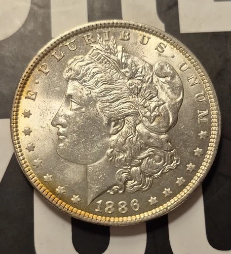 New Listing* 1886-P * CHOICE GEM BU MS+ MORGAN SILVER DOLLAR  FROM ORIGINAL BANK ROLL