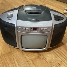 White-Westinghouse WTC-14192 CD Player/TV/Boombox 2000s UNTESTED NO POWER CABLE