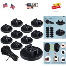 60 Pieces Magnetic Zip Tie Mount Multipurpose Cable Holder Magnets Magnetic W...