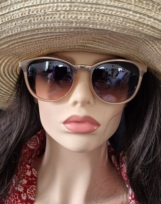 Fila, Women's 2 Tone Round Style Sunglasses With Amber Lens T4-B1