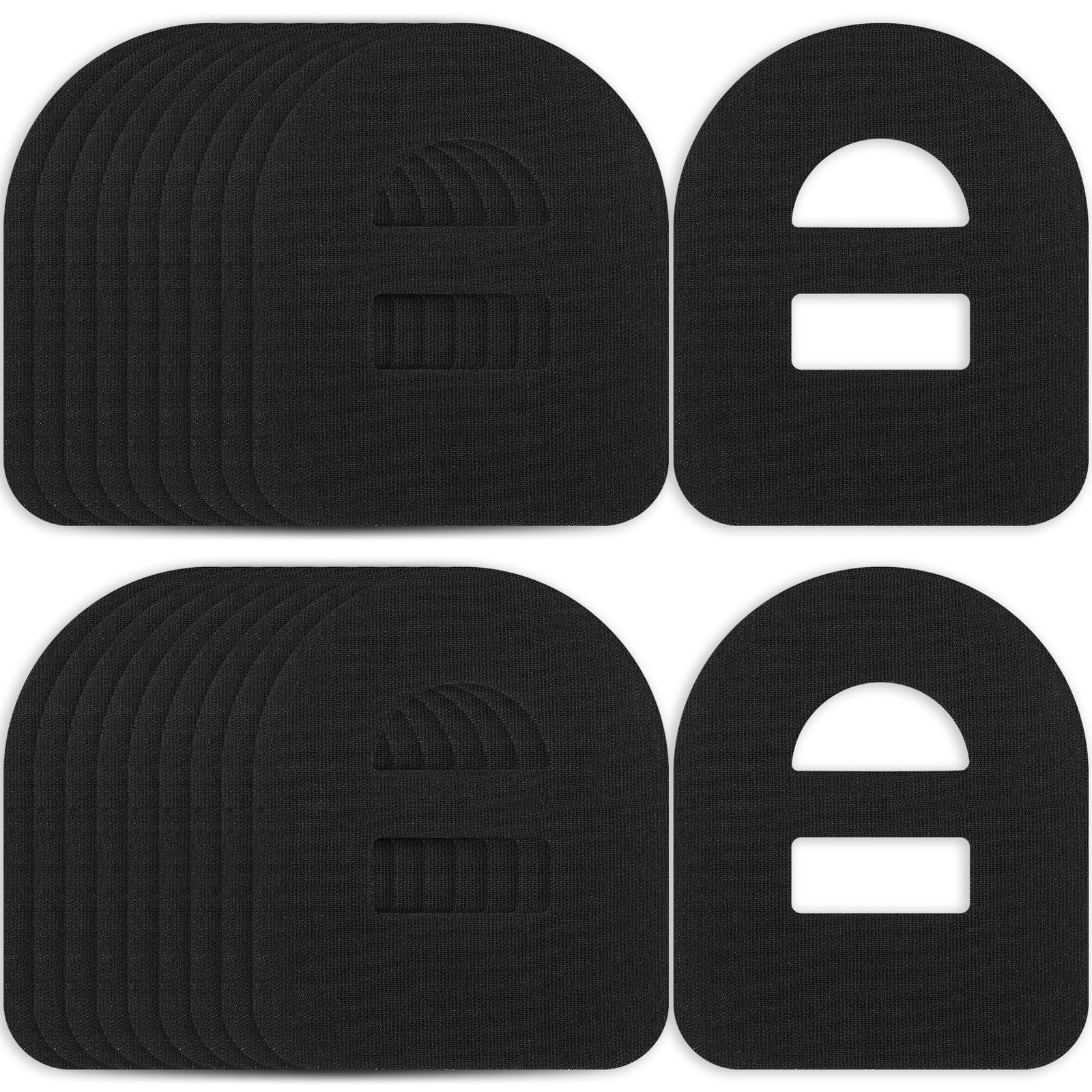40Pcs Overpatches for Omnipod 5, Adhesive Patches Waterproof Medium, Black
