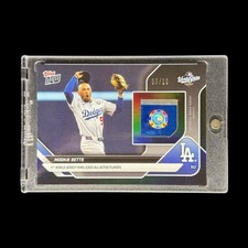 2025 TOPPS NOW #928A MOOKIE BETTS DODGERS WS Confetti Relic BLACK Foil /10