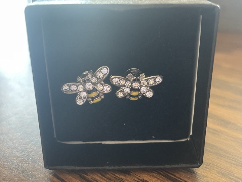 Bee earrings- bumblebee, honeybee costume jewelry