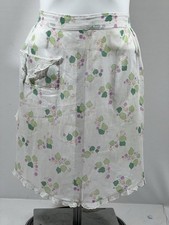 Sheer Lace Apron Vintage Floral Waist Tie Cottagecore Farmhouse Fringe Piece