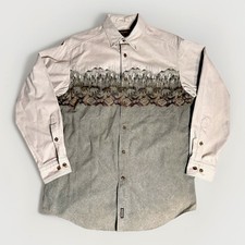 Woolrich Camicia Uomo Manica Lunga Bottoni Orso Outdoor Stile Western Taglia XXL