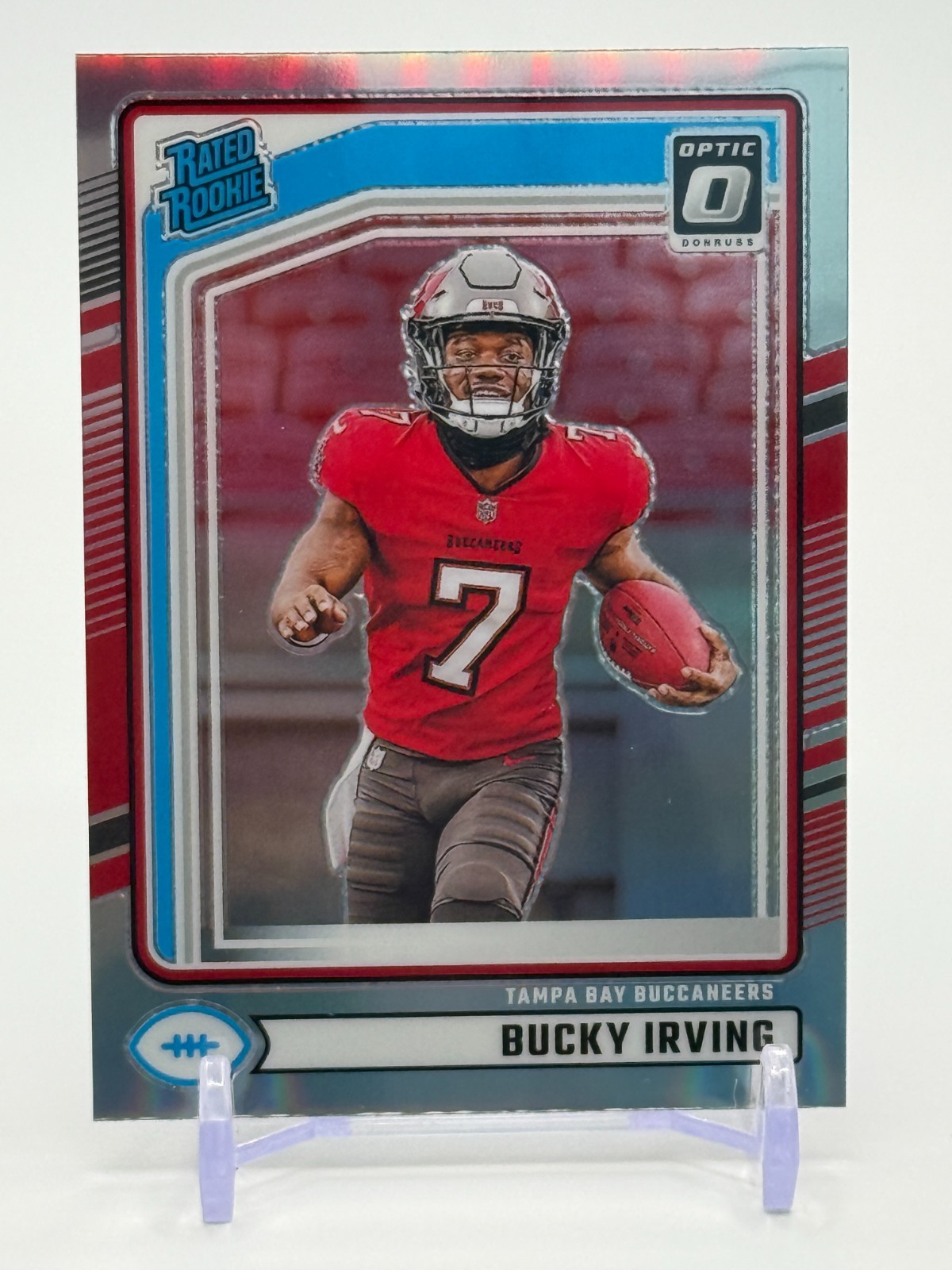 2024 Panini Donruss - Rated Rookie Bucky Irving #301 Optic Preview Holo Prizm