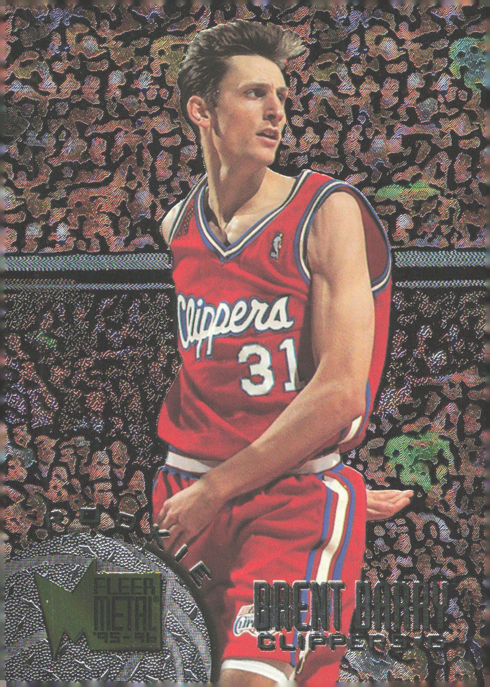 1995-96 Fleer Metal - Rookie Brent Barry #157 (RC) Clippers