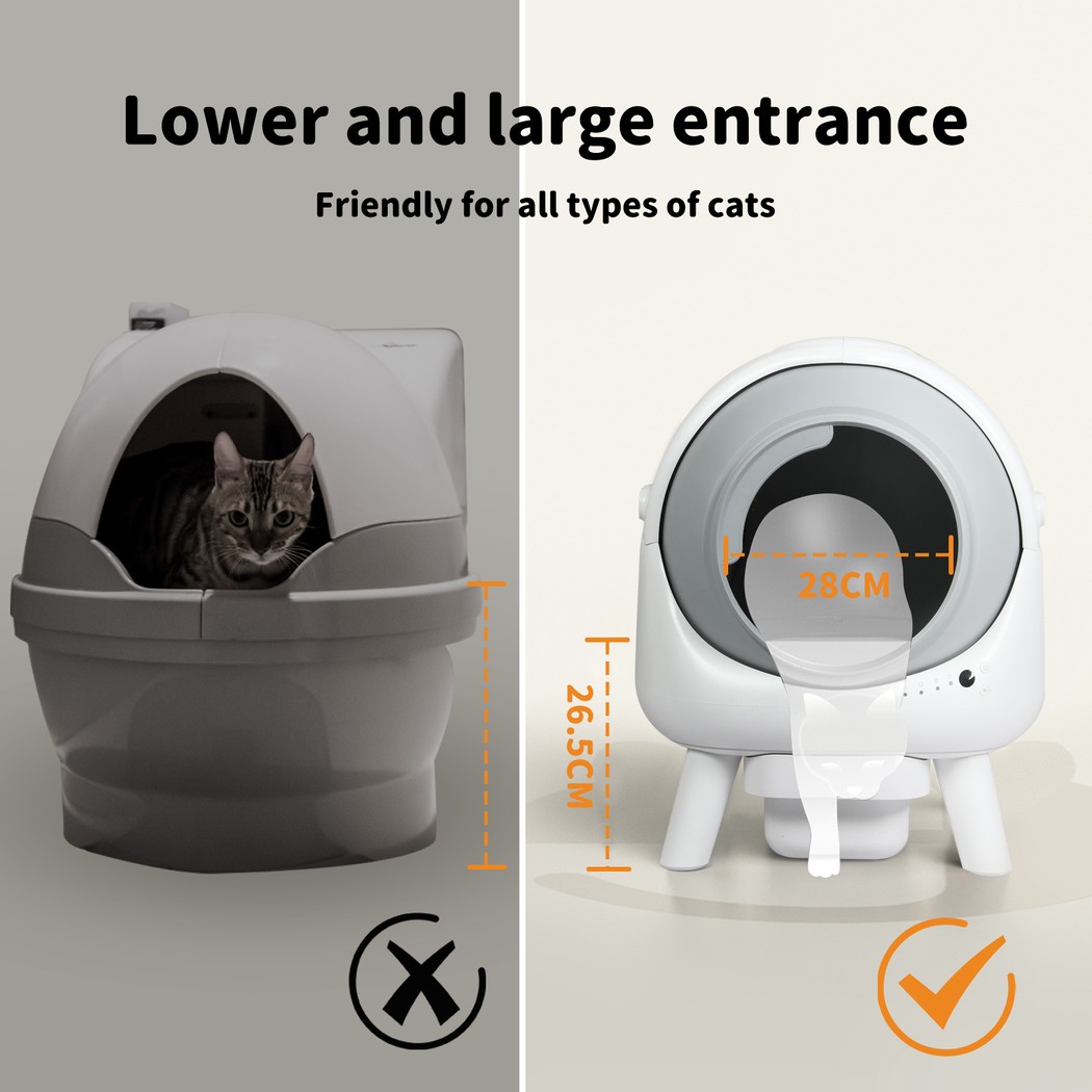 Pawz Cat Litter Box Large Machine Automatic Self Cleaning APP Control White — image 3