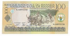 RWANDA  01/9/2003  100 FRANCS  P-29  UNC