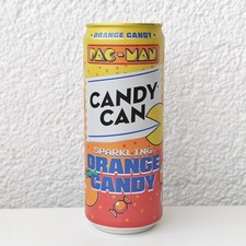 Lata de caramelo PAC-MAN vacía: caramelo naranja brillante; 330 ml - FONDO - Versión E