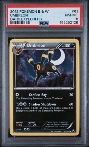 2012 Pokemon Black & White Dark Explorers #61 Umbreon Dark Explorers PSA 8