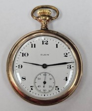 Elgin 303 12s 7j 1919 Open Face PW Philadelphia 10yr Victory Case Runs 036WEB 