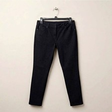 Terra  Sky 1X Plus Size Black Soot Pull-On Skinny Jeggings High Rise Stretch