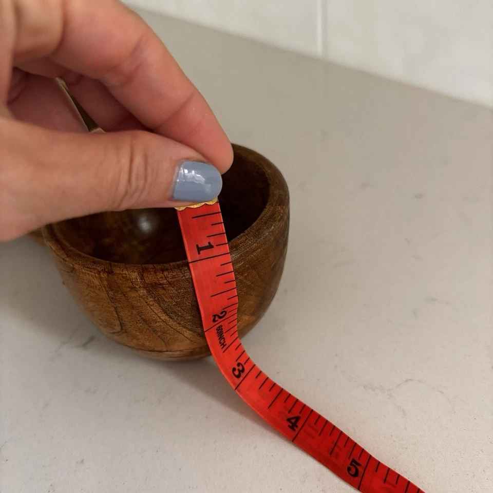 Torta de lama de madeira tripla imersão para servidor tigelas de condimento com cabo de corda nova - Imagem 4 de 4