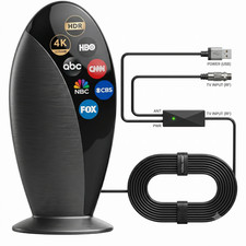 Digital TV Antenna Indoor,1200 Miles Super Long Range Smart Chip for Local HD