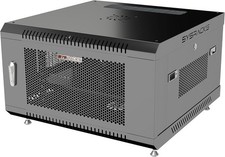 6U Wall Mount Server Rack Cabinet 19 Enclosed Network IT Rack 24 Deep
