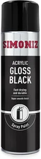 Simoniz Gloss Black Spray Paint 500ml Fast Dry Car Paint Metal Plastic Wood UK