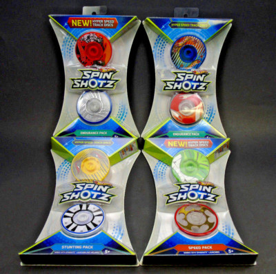 Hot Wheels Spin Shotz Hyper Speed Track Discs Stunt Pack Various Styles Mattel