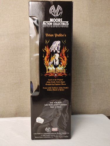 Moore /Chaos Comics Brian Pulido's Lady Death 12" MIB RARE Blue Bikini EXCLUSIVE - Picture 5 of 9