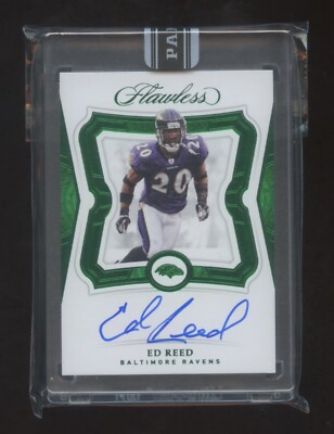 2018 FLAWLESS ED REED CERTIFIED AUTOGRAPH 1/1 MASTERPIECE RAVENS LEGEND ...