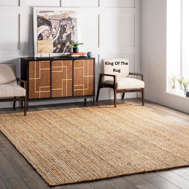 Rug Jute Carpet Handmade Rectangle Natural Rustic look Braided style Decorative Rug Jute Carpet Handmade Rectangle Natural Rustic look Braided style Decorative