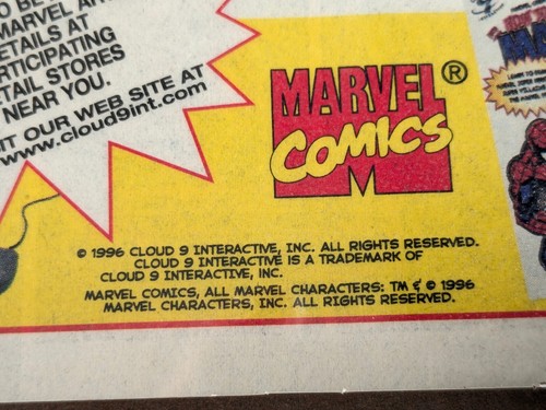 Pubblicità Marvel Way 1996 vintage con esposizione laminata Spider-Man fumetto art - Foto 5 di 8