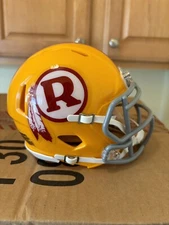 Washington Redskins Custom Mini Football Helmet Yellow Throwback Riddell Speed