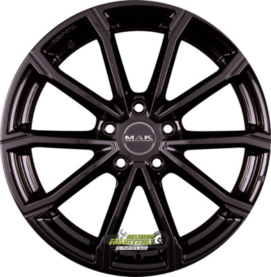 Mak DaVinci gloss black 7x18 ET50 - LK5/108 ML63.4 Felge Alu