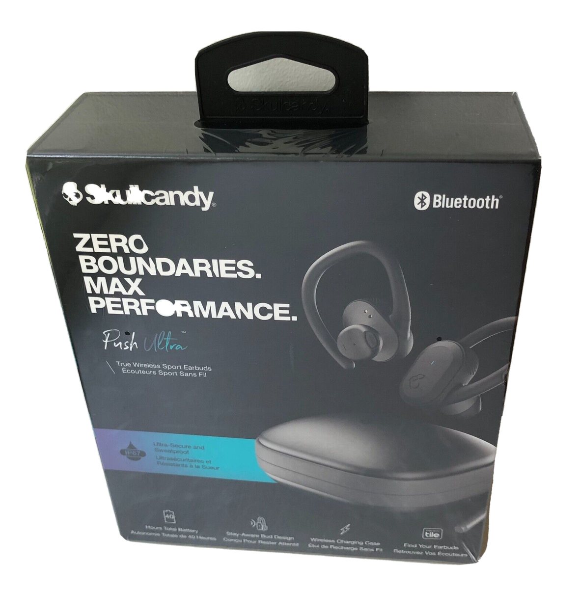 SKULLCANDY Earbuds Push Ultra True Wireless Sport (Black) New