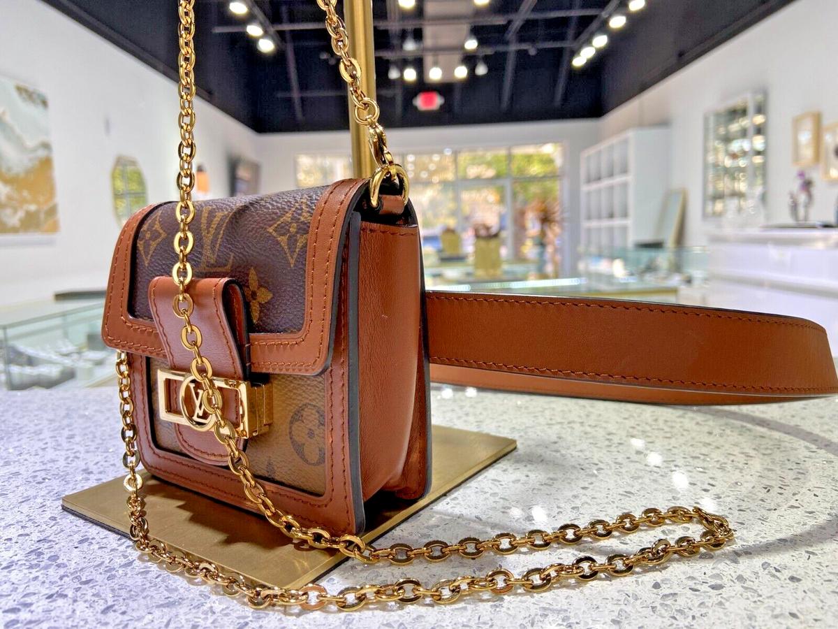 Authentic LOUIS VUITTON Mini Dauphine with Detachable Chain