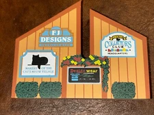 The Cats Meow Village 1997 Fj Designs (Cats Meow) Headquarters Sign #285 Faline