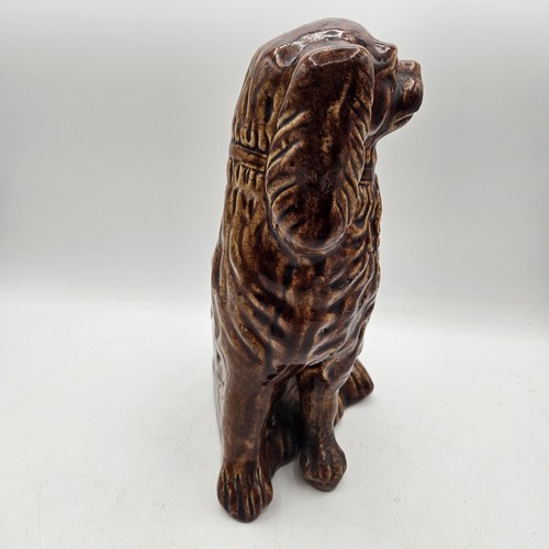 1866 American Doorstopper Staffordshire Spaniel Rockingham gelbe Ware Mantel Hund - Bild 5 von 15