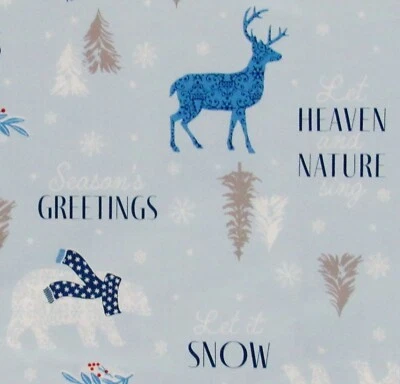 MAINSTREAM INTERNATIONAL Let Heaven & Nature Sing Winter Collection Vinyl Flannel Bk Tablecloth Var Size