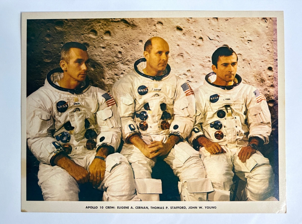 Vtg NASA Apollo 10 Crew Lunar Command Module Moon Crater 8 Photo lot  8.5x11" | eBay