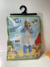New Rubie s SMURFETTE Costume Girls TODDLER 2-4 Smurfs Halloween Dress Hat