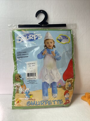 New Rubie’s SMURFETTE Costume Girls TODDLER (2-4) Smurfs Halloween ...