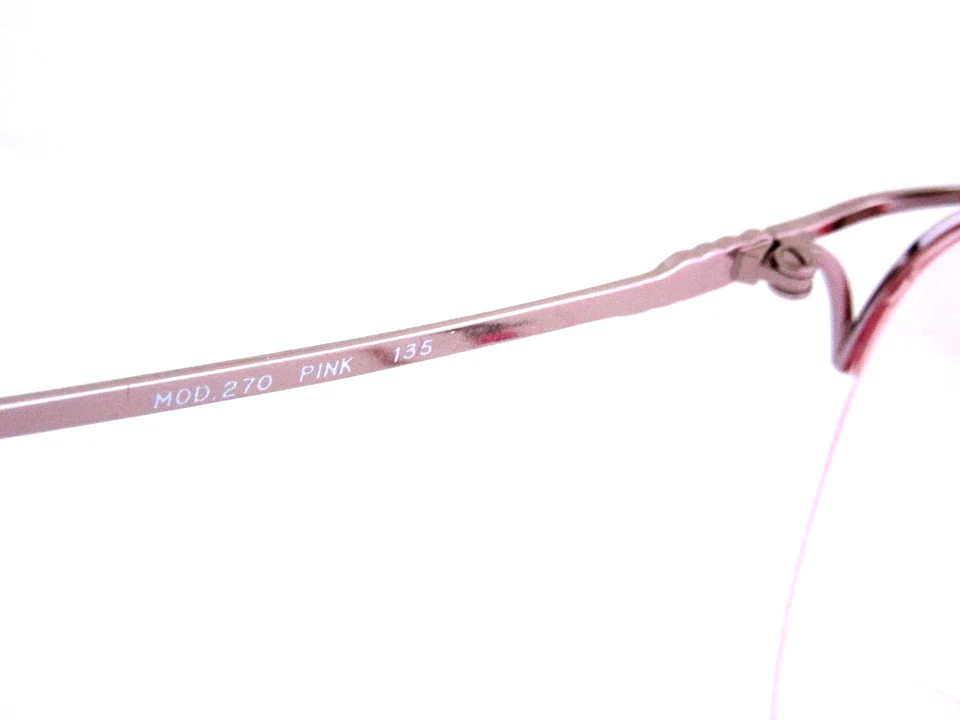 MARCHON M. 207  Women's Semi Rimless Metal Pink Eyeglass Frames Japan NOS  - Image 4 of 4