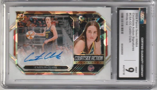 SELECT WNBA Caitlin Clark RC AUTOGRAPH SP WHITE ICE 08/25 CGC 9 MINT 10 AUTO