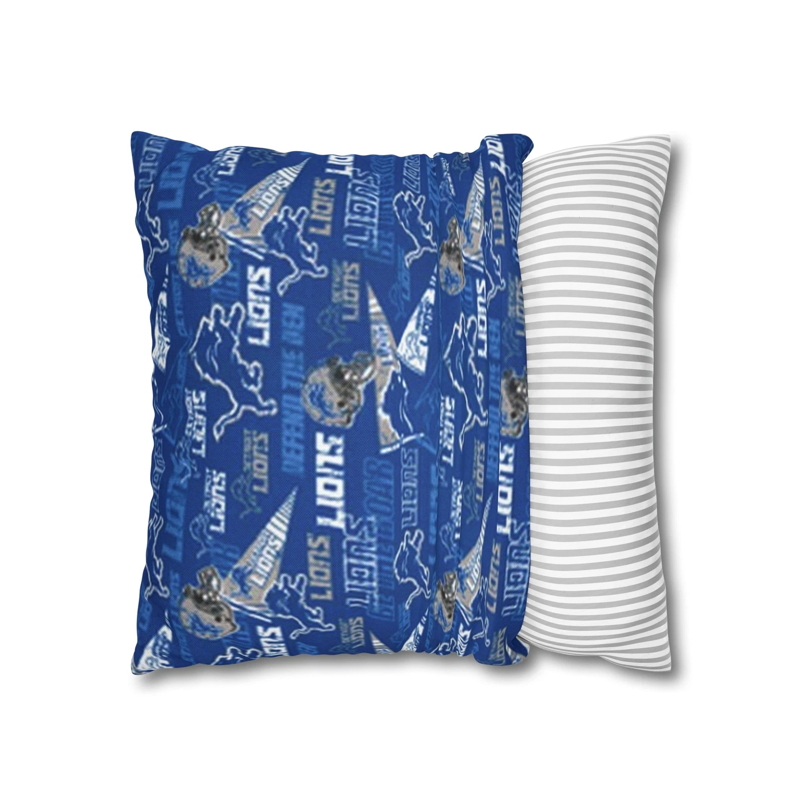 Detroit Lions Spun Square Throw Pillowcase