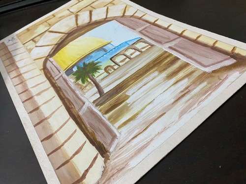 Picture Very beautiful Hand Painted Painting Mosque Dome of the Rock Jerusalem - Picture 4 of 4