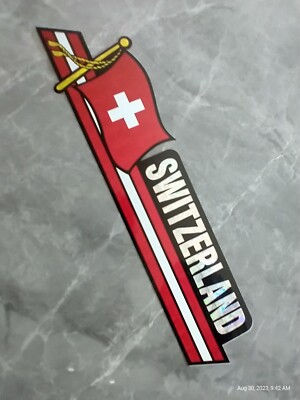SWITZERLAND Swiss Flag Sticker 2.5