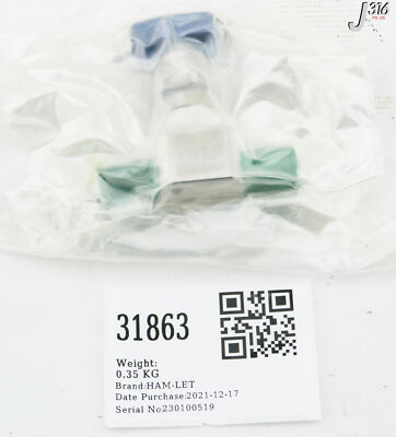 サンプル 31863 HAM-LET ULTRA CLEAN DIAPHRAGM VALVES UCV SERIES (NEW) HM20