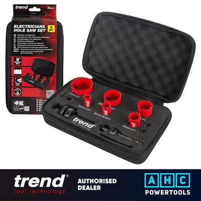 Trend 6-teiliges Elektriker Lochsägen-Set im Aufbewahrungskoffer HS/SET/6