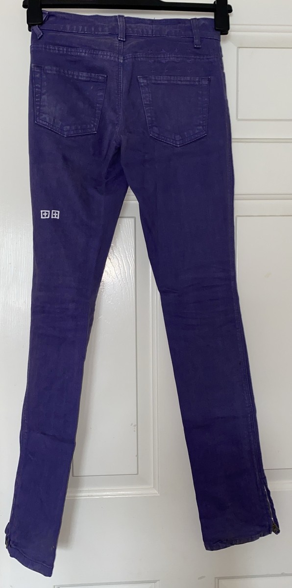 Ksubi Jeans Women Purple Denim 25” Skinny Ankle Zippers | eBay