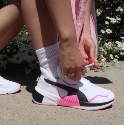   (7) WMNS CUTE SNKRS WHITE NEON PINK Puma