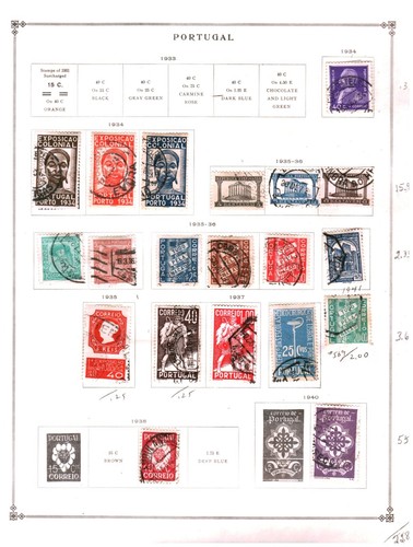 Collection, Portugal Part A Scott Pages, 1864/1958, Cat $357, Mint & Used - Picture 11 of 23